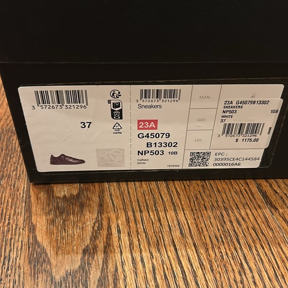 🤍CHANEL Calfskin CC Womens Sneakers. size 37. - Picture 5 of 8